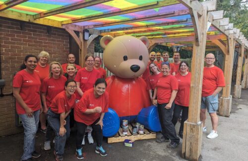 Swiss Re help us with a Pixie Woodland Trail and some rather large Bears!